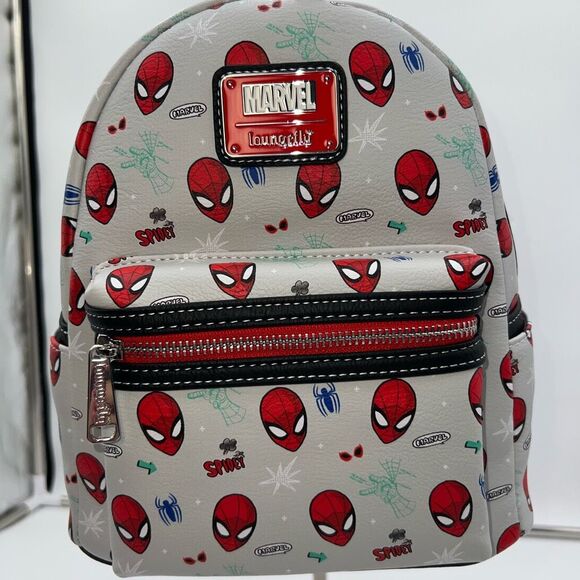 Marvel Spider-Man Gray and Red Backpack - Picture 2 of 8